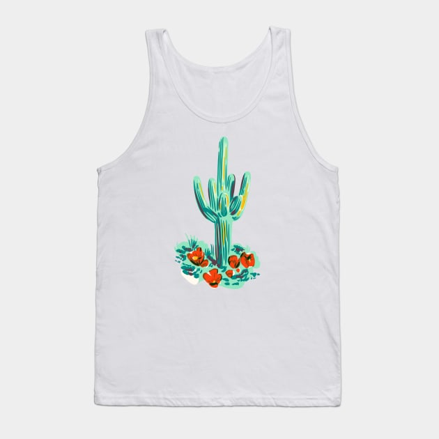 Saguaro Cactus Tank Top by JordanKay